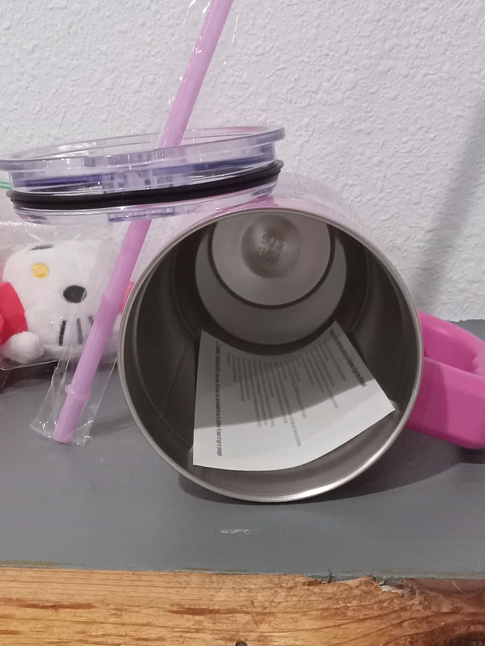 Hello Kitty Pink Party Stainless Steel Tumbler Set with Straw